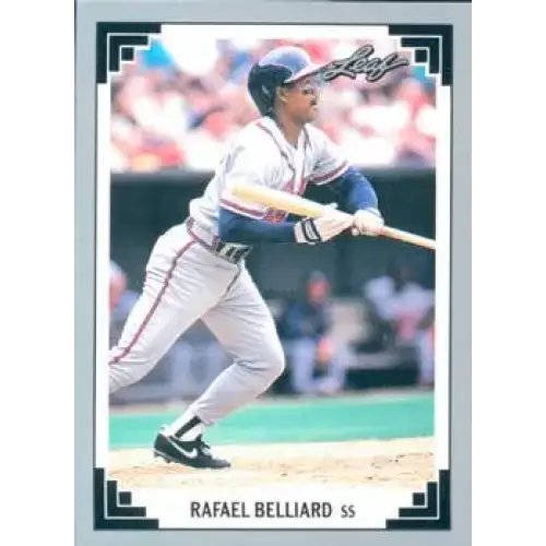 1991 Leaf #453 Rafael Belliard NM-MT Atlanta Braves Baseball Card - Baseball Card Single