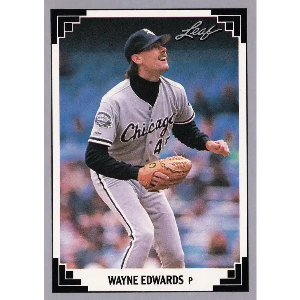 1991 Leaf #454 Wayne Edwards NM-MT Chicago White Sox Baseball Card - Baseball Card Single