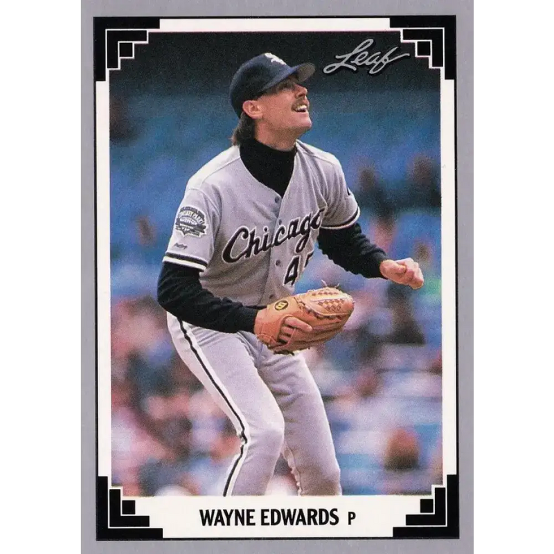 1991 Leaf #454 Wayne Edwards NM-MT Chicago White Sox Baseball Card - Baseball Card Single