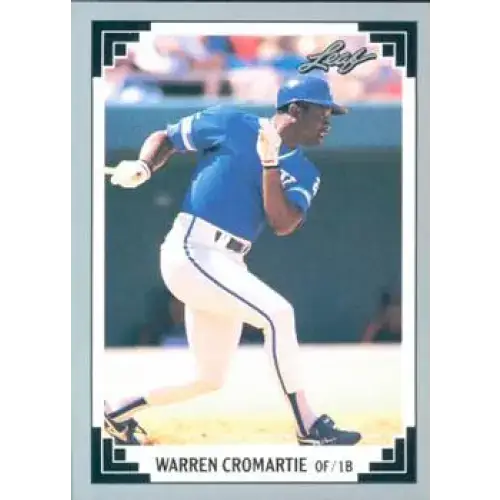 1991 Leaf #458 Warren Cromartie NM-MT Kansas City Royals Baseball Card - Baseball Card Single