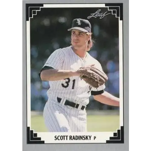 1991 Leaf #463 Scott Radinsky NM-MT Chicago White Sox Baseball Card - Baseball Card Single
