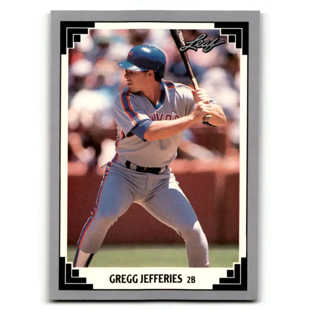 1991 Leaf #465 Gregg Jefferies NM-MT New York Mets Baseball Card - Baseball Card Single