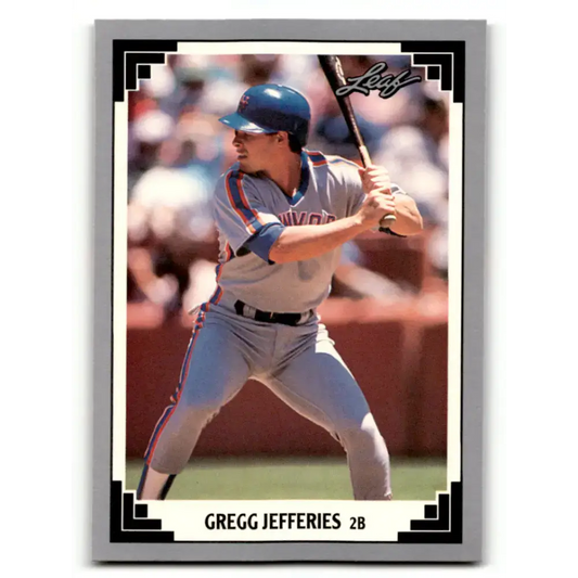 1991 Leaf #465 Gregg Jefferies NM-MT New York Mets Baseball Card - Baseball Card Single