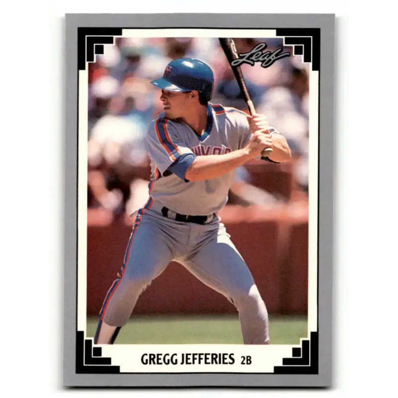 1991 Leaf #465 Gregg Jefferies NM-MT New York Mets Baseball Card - Baseball Card Single