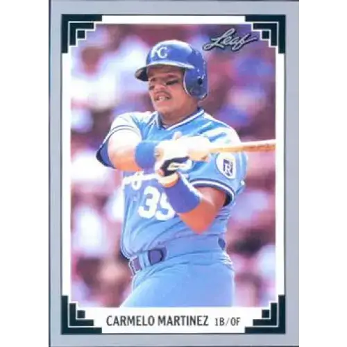 1991 Leaf #467 Carmelo Martinez NM-MT Kansas City Royals Baseball Card - Baseball Card Single