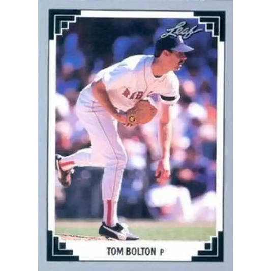 1991 Leaf #47 Tom Bolton NM-MT Boston Red Sox Baseball Card - Baseball Card Single