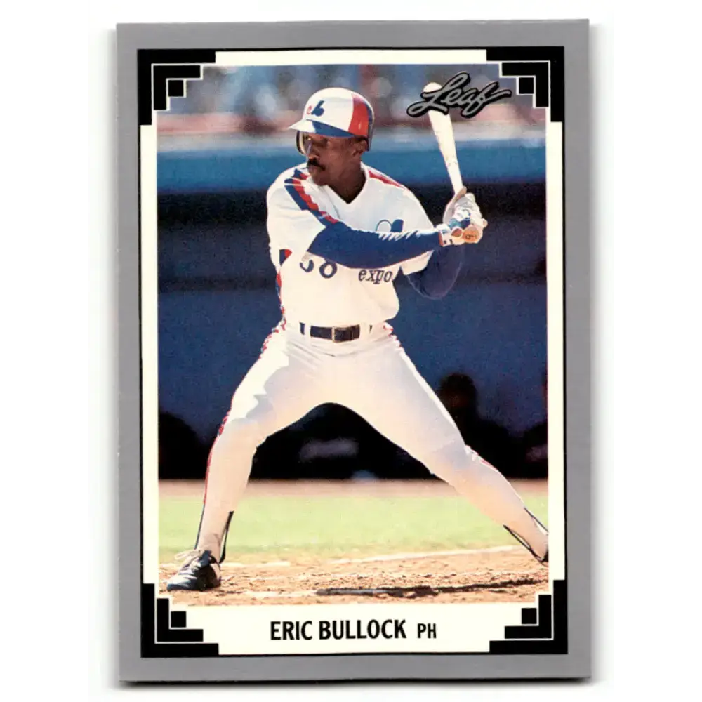 1991 Leaf #470 Eric Bullock NM-MT Montreal Expos Baseball Card - Baseball Card Single