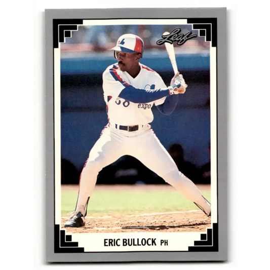 1991 Leaf #470 Eric Bullock NM-MT Montreal Expos Baseball Card - Baseball Card Single