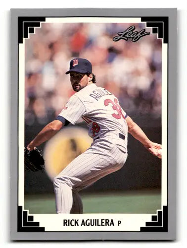 1991 Leaf #471 Rick Aguilera NM Near Mint Twins ID:55927 - Baseball Card Single