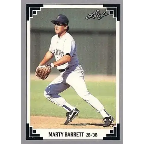 1991 Leaf #474 Marty Barrett NM-MT San Diego Padres Baseball Card - Baseball Card Single