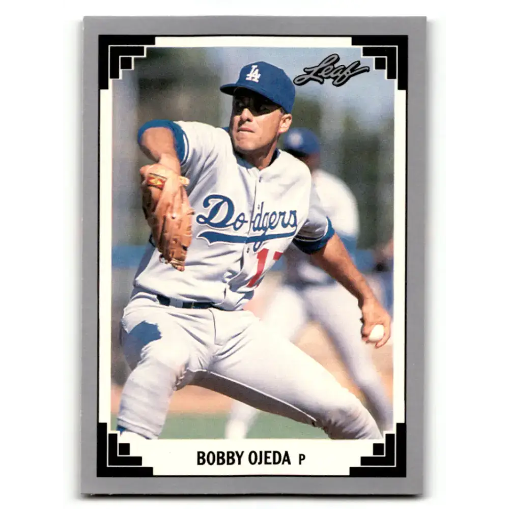 1991 Leaf #476 Bob Ojeda NM-MT Los Angeles Dodgers Baseball Card - Baseball Card Single