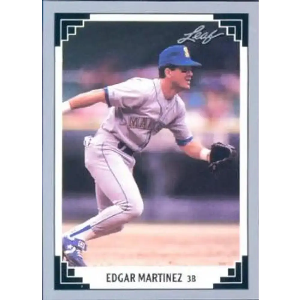 1991 Leaf #477 Edgar Martinez NM-MT Seattle Mariners Baseball Card - Baseball Card Single