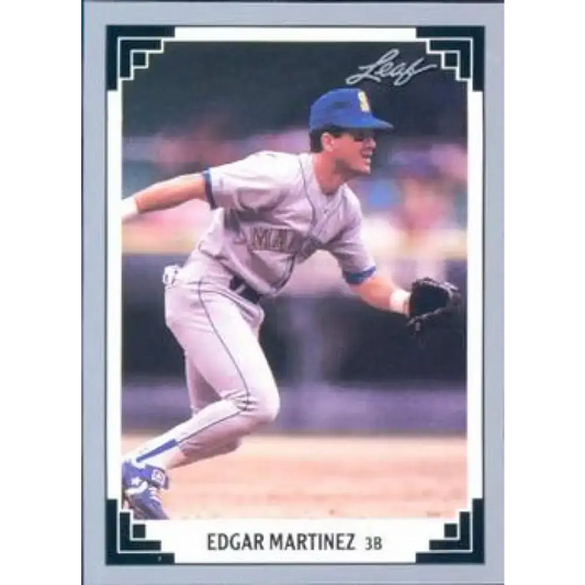 1991 Leaf #477 Edgar Martinez NM-MT Seattle Mariners Baseball Card - Baseball Card Single