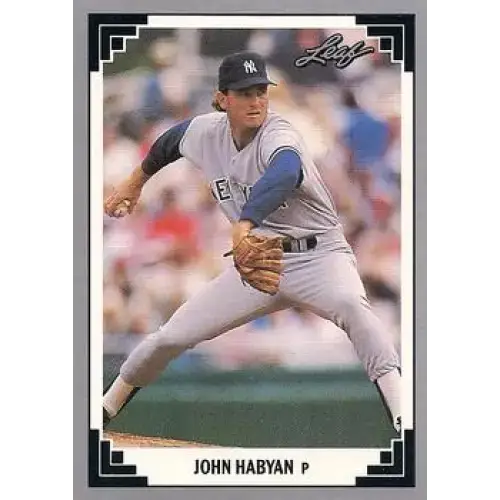 1991 Leaf #480 John Habyan NM-MT New York Yankees Baseball Card - Baseball Card Single