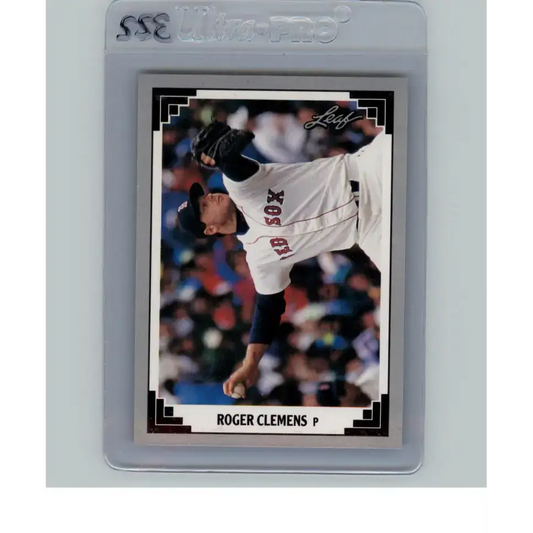 1991 Leaf #488 Roger Clemens NM-MT Boston Red Sox Baseball Card - Baseball Card Single