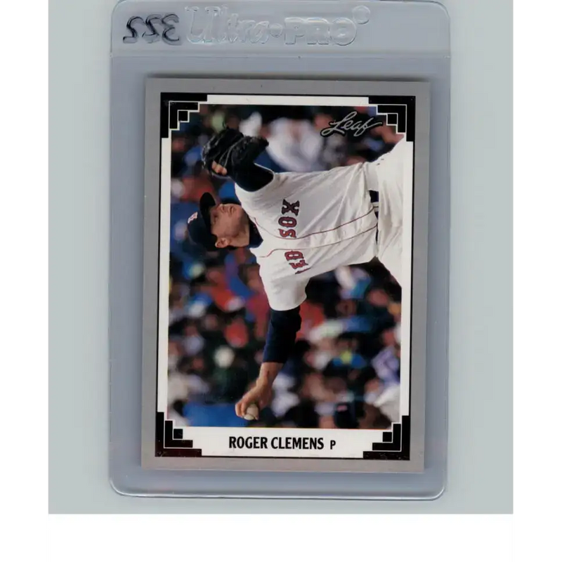 1991 Leaf #488 Roger Clemens NM-MT Boston Red Sox Baseball Card - Baseball Card Single