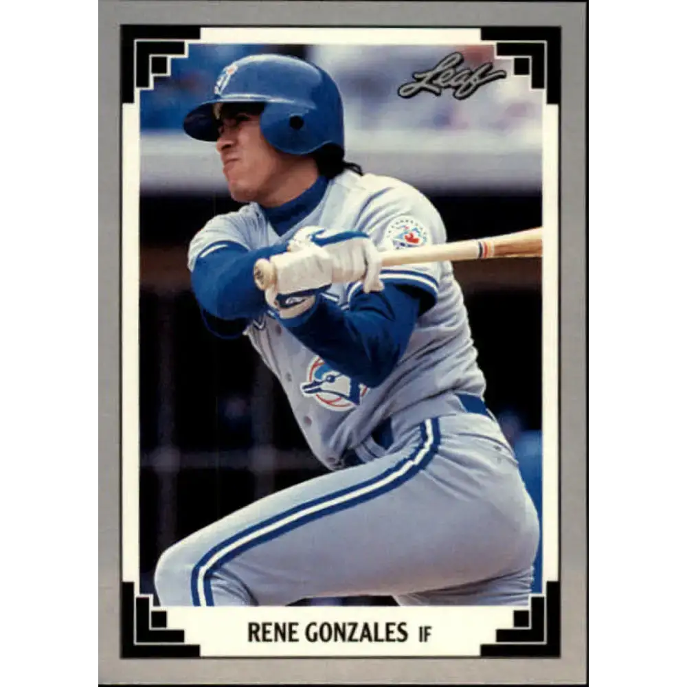 1991 Leaf #490 Rene Gonzales NM-MT Toronto Blue Jays Baseball Card - Baseball Card Single