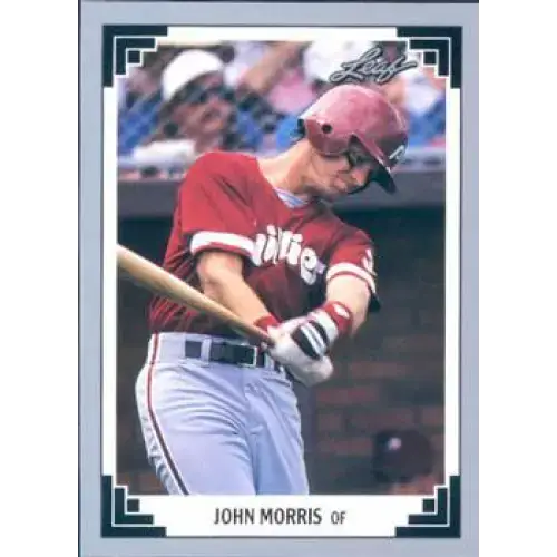1991 Leaf #496 John Morris NM-MT Philadelphia Phillies Baseball Card - Baseball Card Single