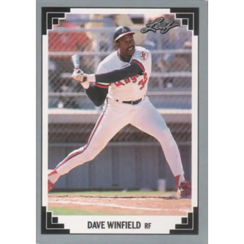 1991 Leaf #499 Dave Winfield NM-MT California Angels Baseball Card - Baseball Card Single