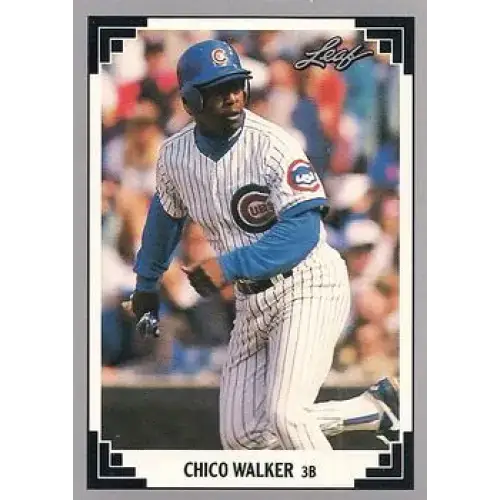 1991 Leaf #501 Chico Walker NM-MT Chicago Cubs Baseball Card - Baseball Card Single