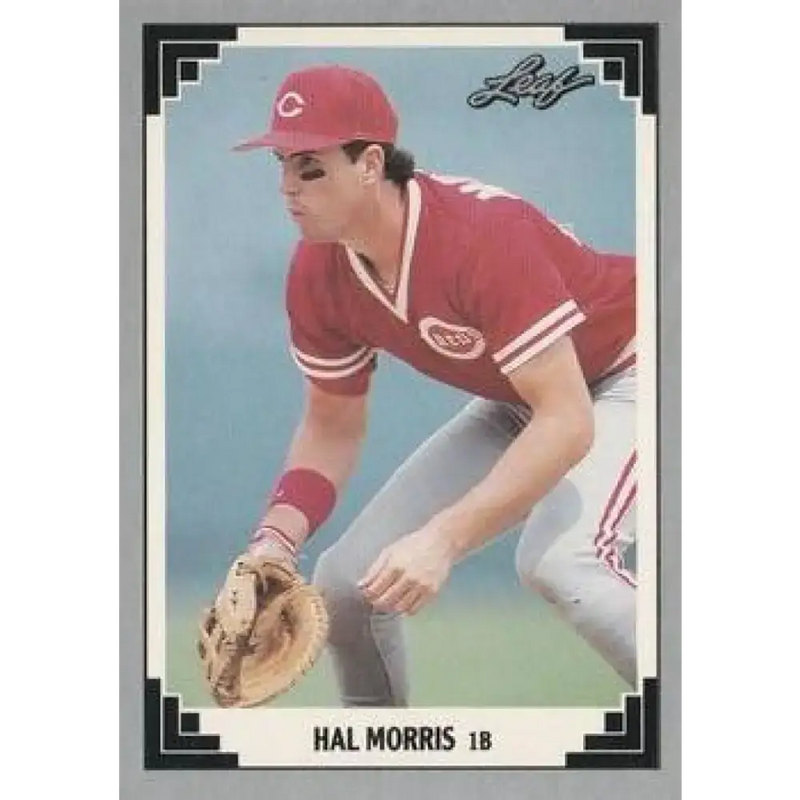 1991 Leaf #51 Hal Morris NM-MT Cincinnati Reds Baseball Card - Baseball Card Single