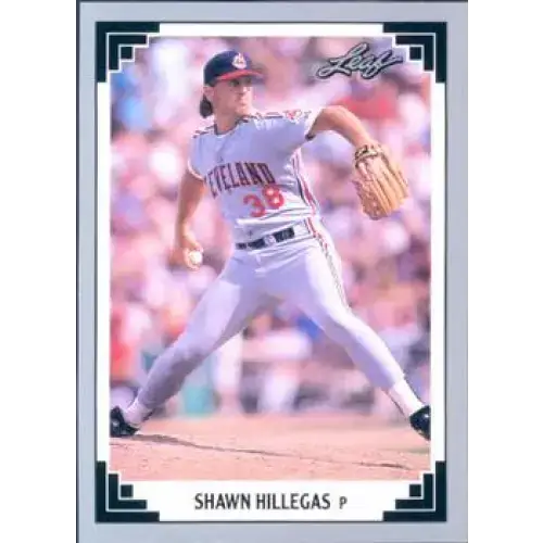 1991 Leaf #513 Shawn Hillegas NM-MT Cleveland Indians Baseball Card - Baseball Card Single