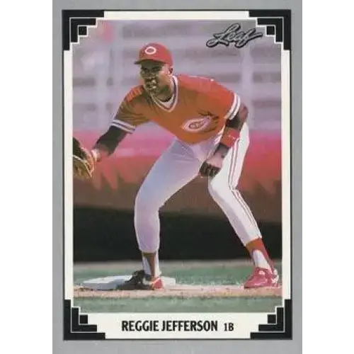 1991 Leaf #514 Reggie Jefferson NM-MT Cincinnati Reds Baseball Card - Baseball Card Single