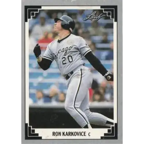 1991 Leaf #515 Ron Karkovice NM-MT Chicago White Sox Baseball Card - Baseball Card Single