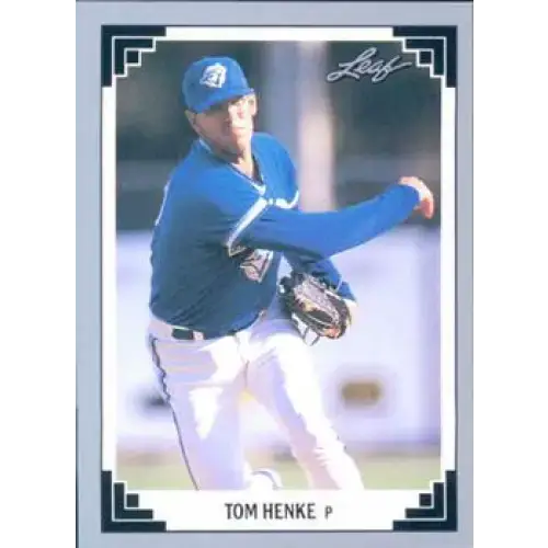 1991 Leaf #517 Tom Henke NM-MT Toronto Blue Jays Baseball Card - Baseball Card Single