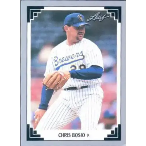 1991 Leaf #518 Chris Bosio NM-MT Milwaukee Brewers Baseball Card - Baseball Card Single