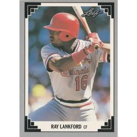 1991 Leaf #523 Ray Lankford NM-MT St. Louis Cardinals Baseball Card - Baseball Card Single