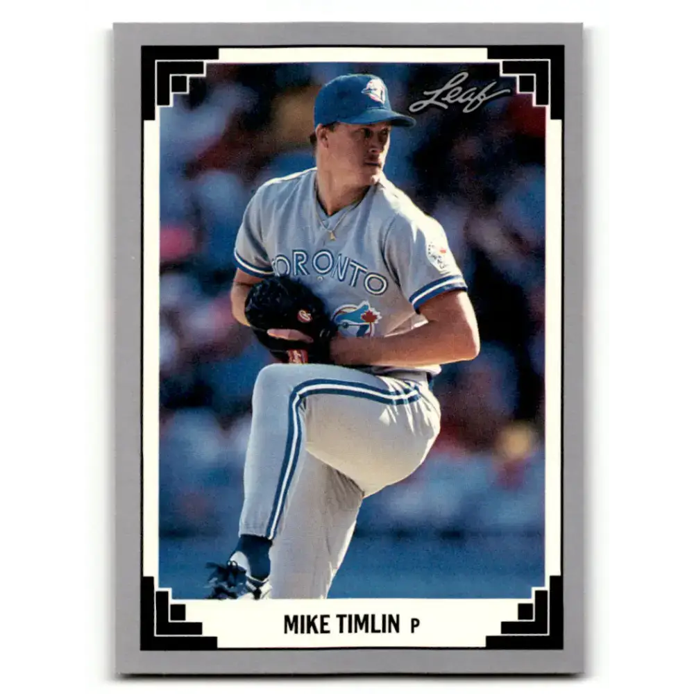 1991 Leaf #525 Mike Timlin NM-MT RC Rookie Toronto Blue Jays Baseball Card - Baseball Card Single