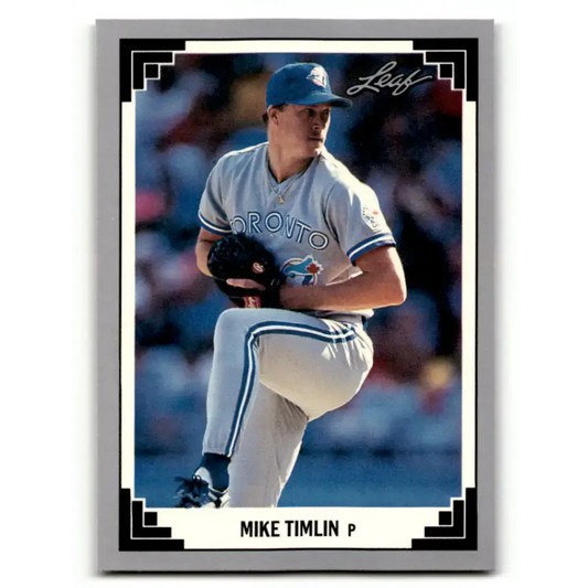 1991 Leaf #525 Mike Timlin NM-MT RC Rookie Toronto Blue Jays Baseball Card - Baseball Card Single