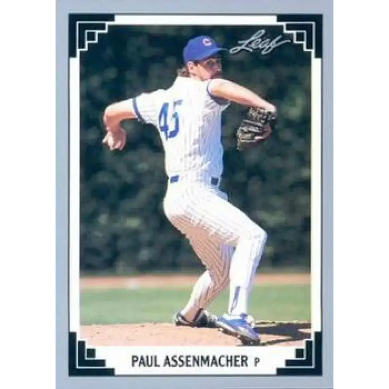 1991 Leaf #53 Paul Assenmacher NM-MT Chicago Cubs Baseball Card - Baseball Card Single