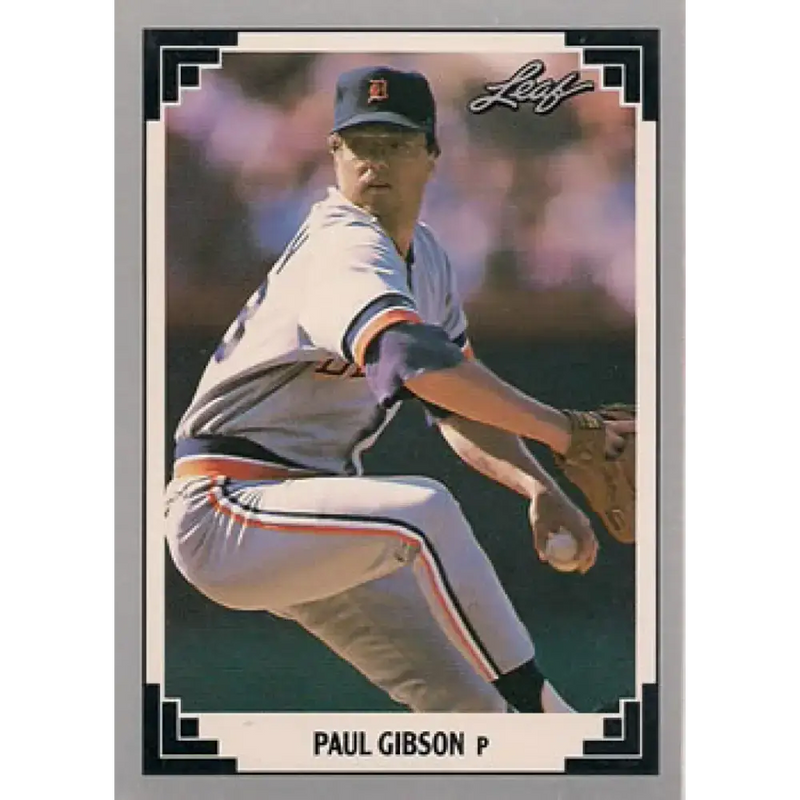 1991 Leaf #55 Paul Gibson NM-MT Detroit Tigers Baseball Card - Baseball Card Single
