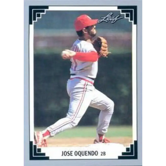 1991 Leaf #58 Jose Oquendo NM-MT St. Louis Cardinals Baseball Card - Baseball Card Single