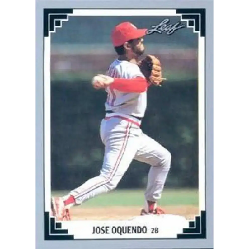 1991 Leaf #58 Jose Oquendo NM-MT St. Louis Cardinals Baseball Card - Baseball Card Single