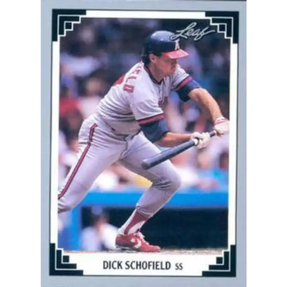 1991 Leaf #59 Dick Schofield NM-MT California Angels Baseball Card - Baseball Card Single