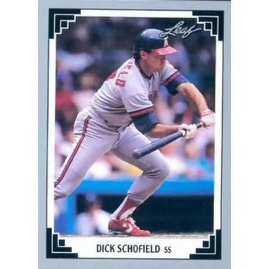 1991 Leaf #59 Dick Schofield NM-MT California Angels Baseball Card - Baseball Card Single