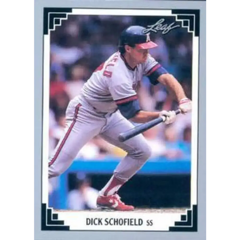 1991 Leaf #59 Dick Schofield NM-MT California Angels Baseball Card - Baseball Card Single