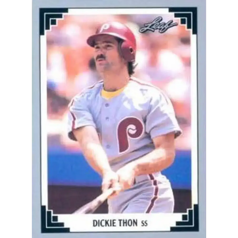 1991 Leaf #60 Dickie Thon NM-MT Philadelphia Phillies Baseball Card - Baseball Card Single