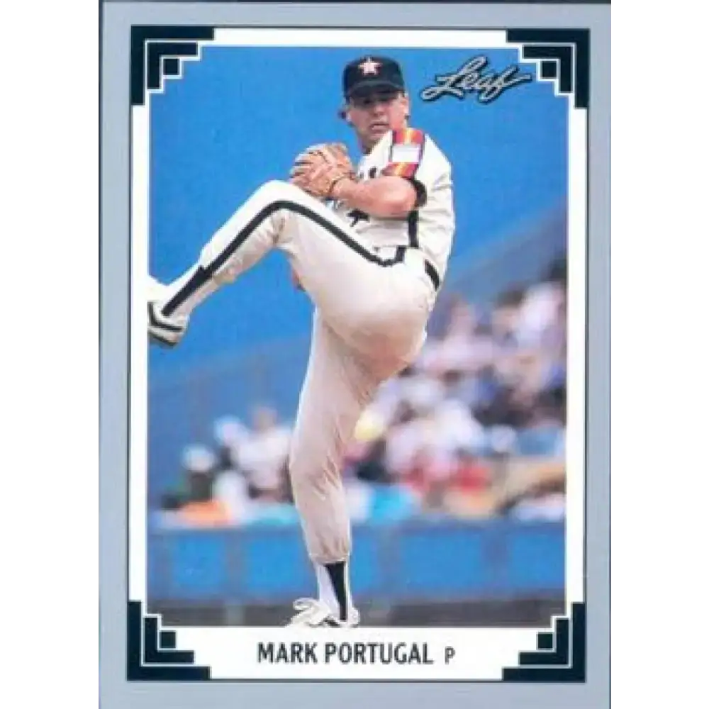 1991 Leaf #63 Mark Portugal NM-MT Houston Astros Baseball Card - Baseball Card Single