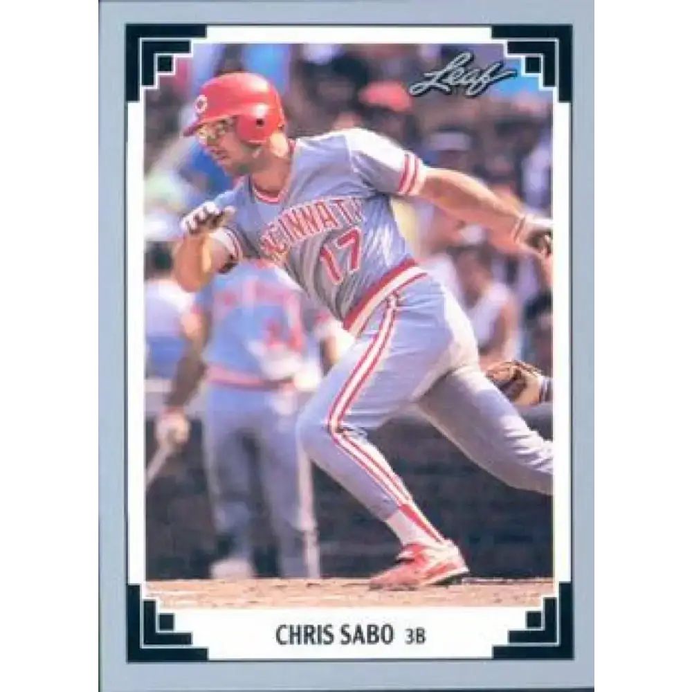 1991 Leaf #65 Chris Sabo NM-MT Cincinnati Reds Baseball Card - Baseball Card Single
