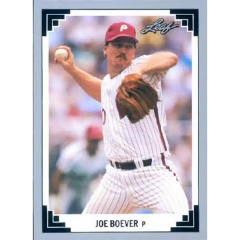 1991 Leaf #68 Joe Boever NM-MT Philadelphia Phillies Baseball Card - Baseball Card Single