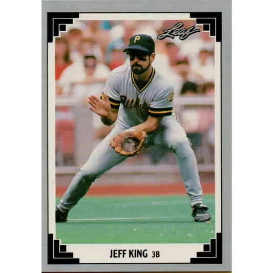 1991 Leaf #71 Jeff King NM-MT Pittsburgh Pirates Baseball Card - Baseball Card Single