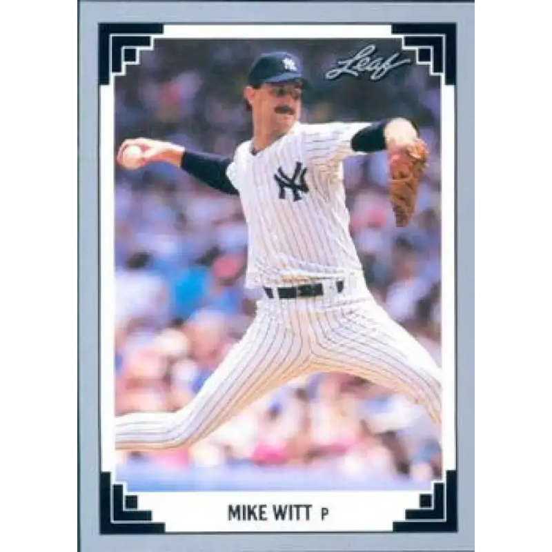 1991 Leaf #74 Mike Witt NM-MT New York Yankees Baseball Card - Baseball Card Single