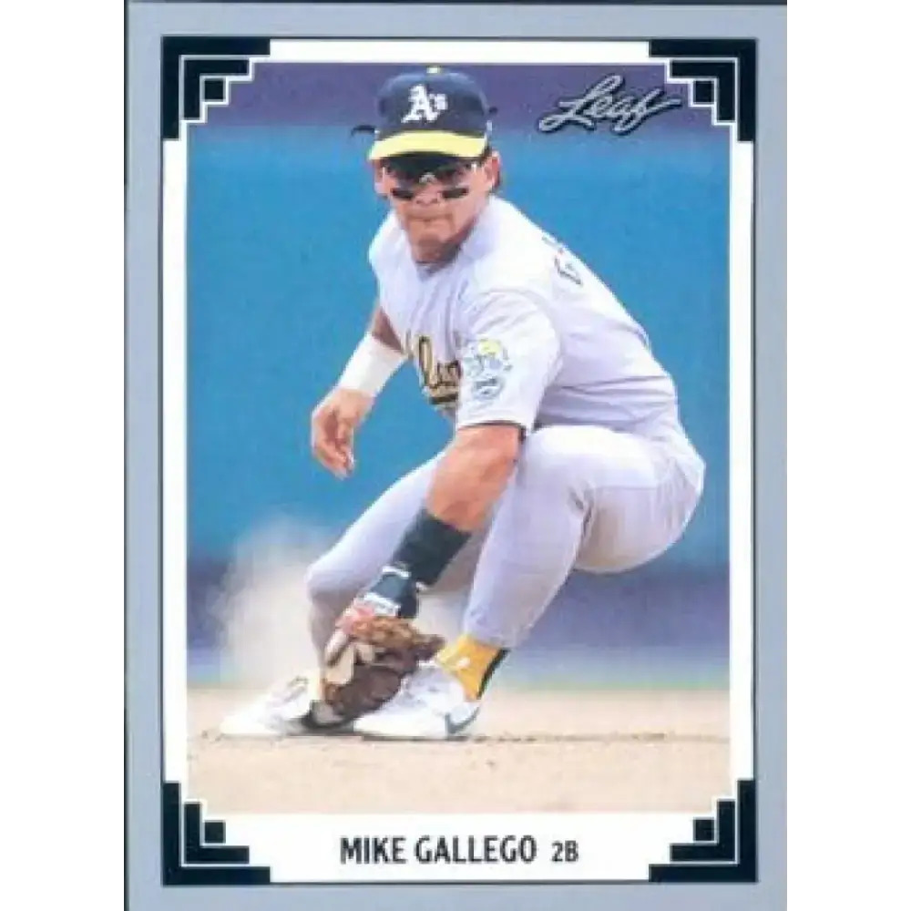 1991 Leaf #78 Mike Gallego NM-MT Oakland Athletics Baseball Card - Baseball Card Single