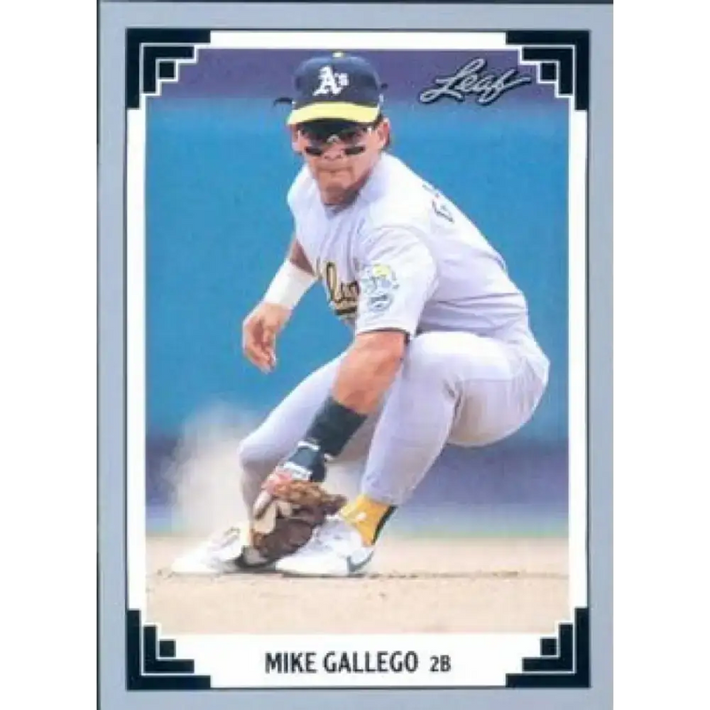 1991 Leaf #78 Mike Gallego NM-MT Oakland Athletics Baseball Card - Baseball Card Single
