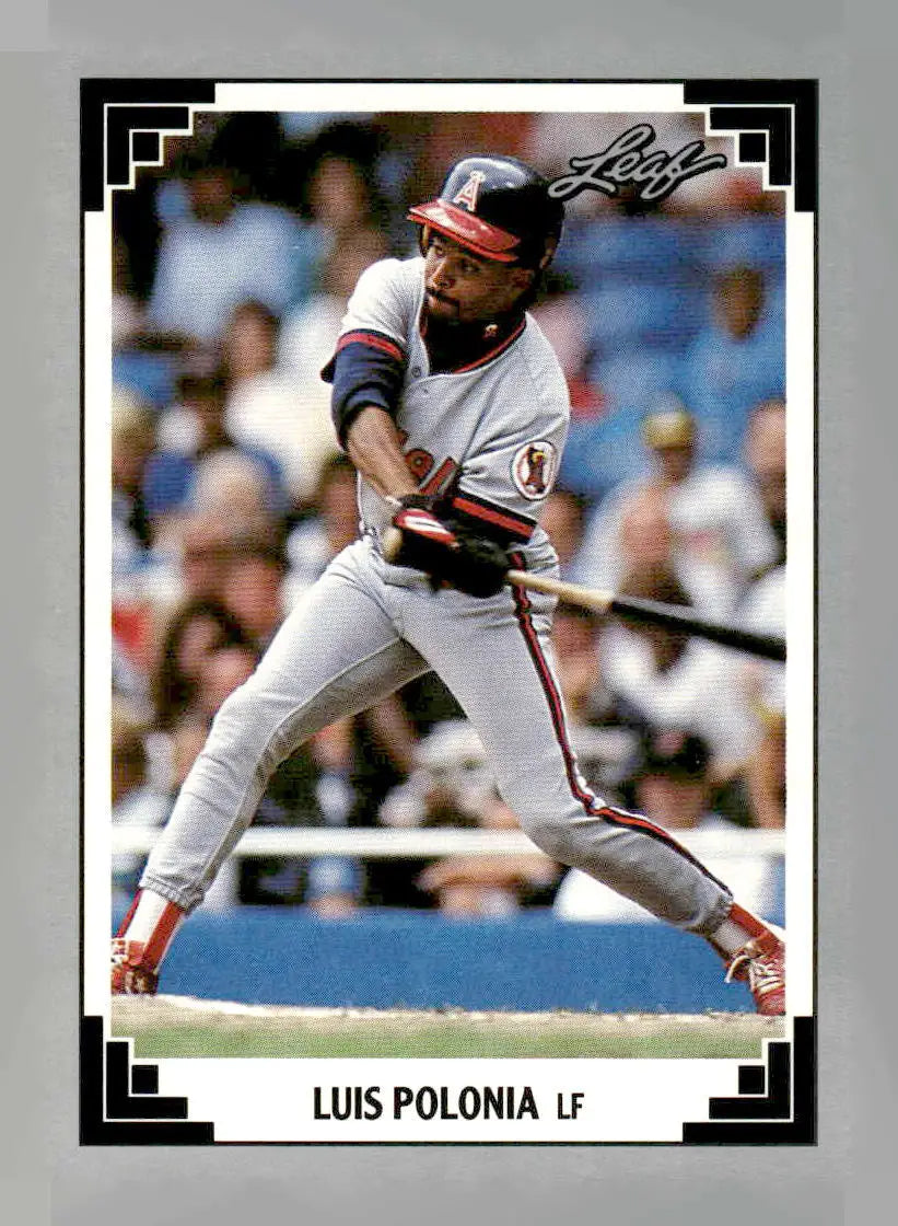 1991 Leaf #81 Luis Polonia - Baseball Card Single