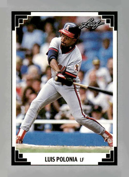 1991 Leaf #81 Luis Polonia - Baseball Card Single